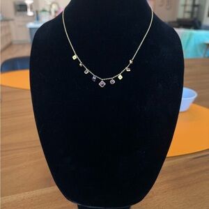 Kendra Scott Gemma Necklace with Purple Gemstone Charms